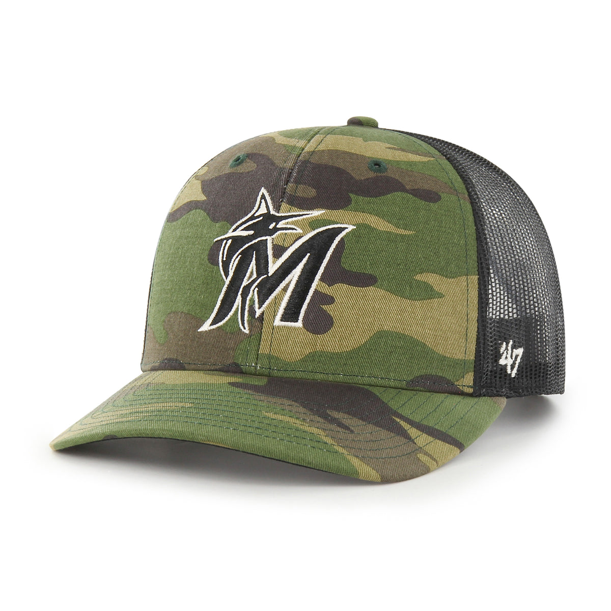 MIAMI MARLINS CAMO '47 TRUCKER