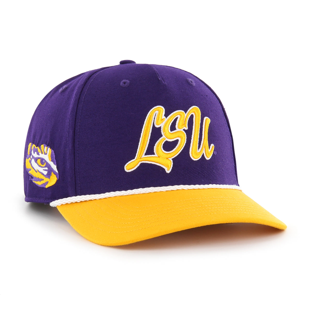 LOUISIANA STATE TIGERS LSU OVERHAND SCRIPT TWO TONE '47 MVP DV