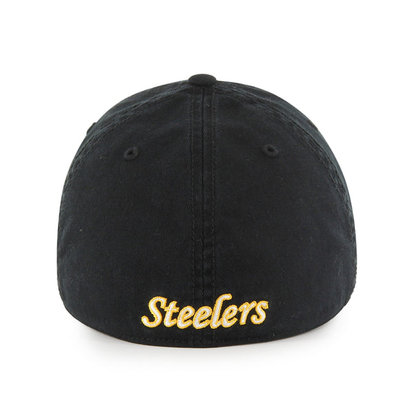 Men's '47 Black Pittsburgh Steelers Gridiron Classics Franchise Legacy Fitted Hat Size: Medium