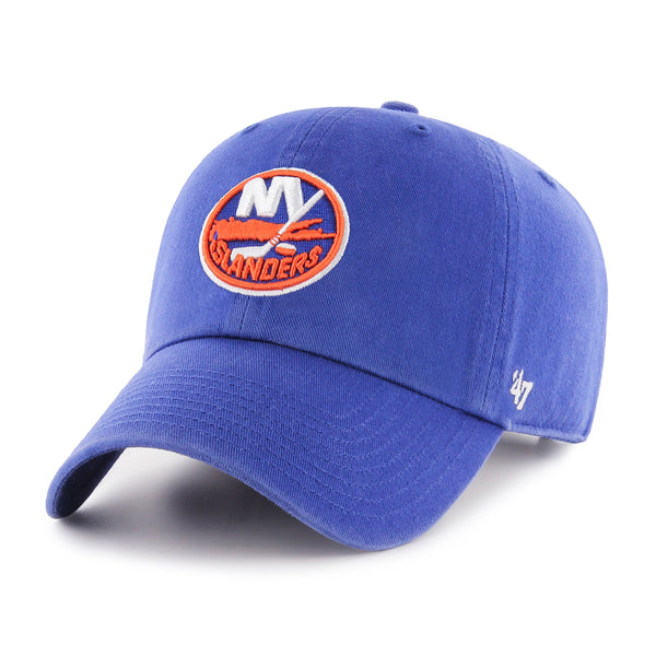 Men's NHL New York Islanders Vintage Logo '47 Brand Navy Clean Up -  Adjustable Hat - Sports Closet
