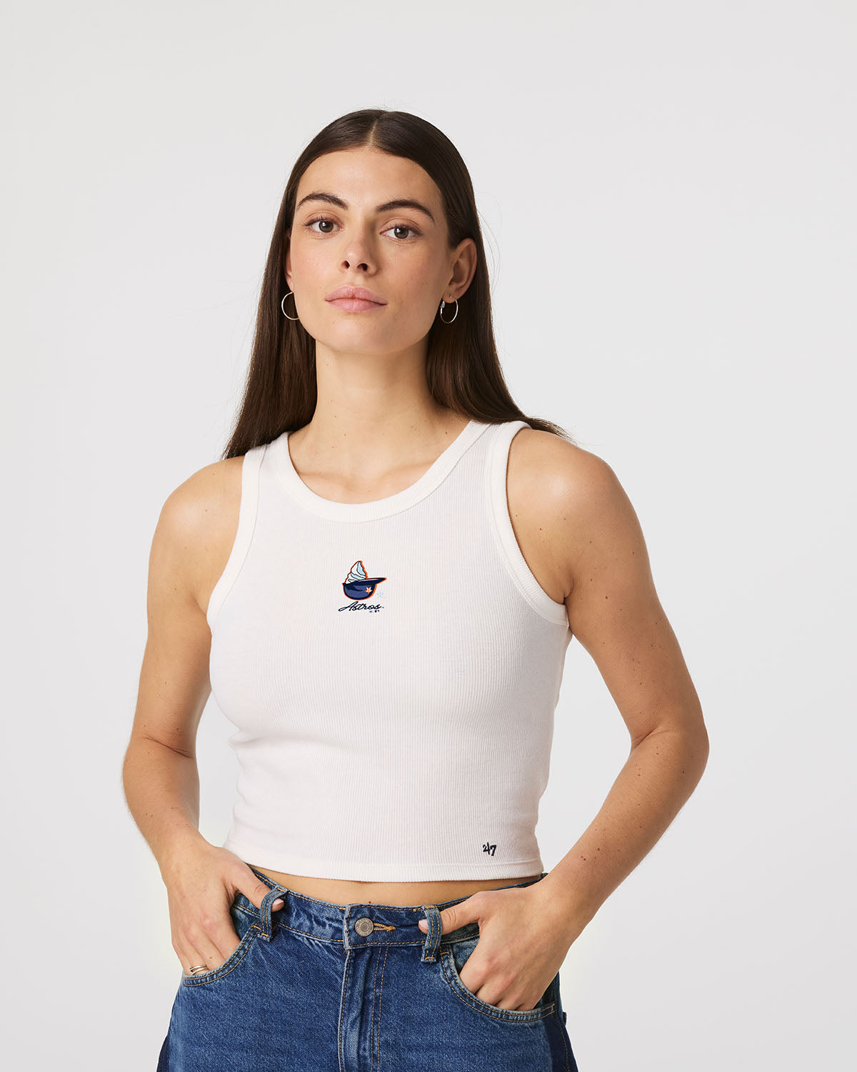 Boston Red Sox Ice Cream '47 WOMEN'S Baby Rib Tank - White