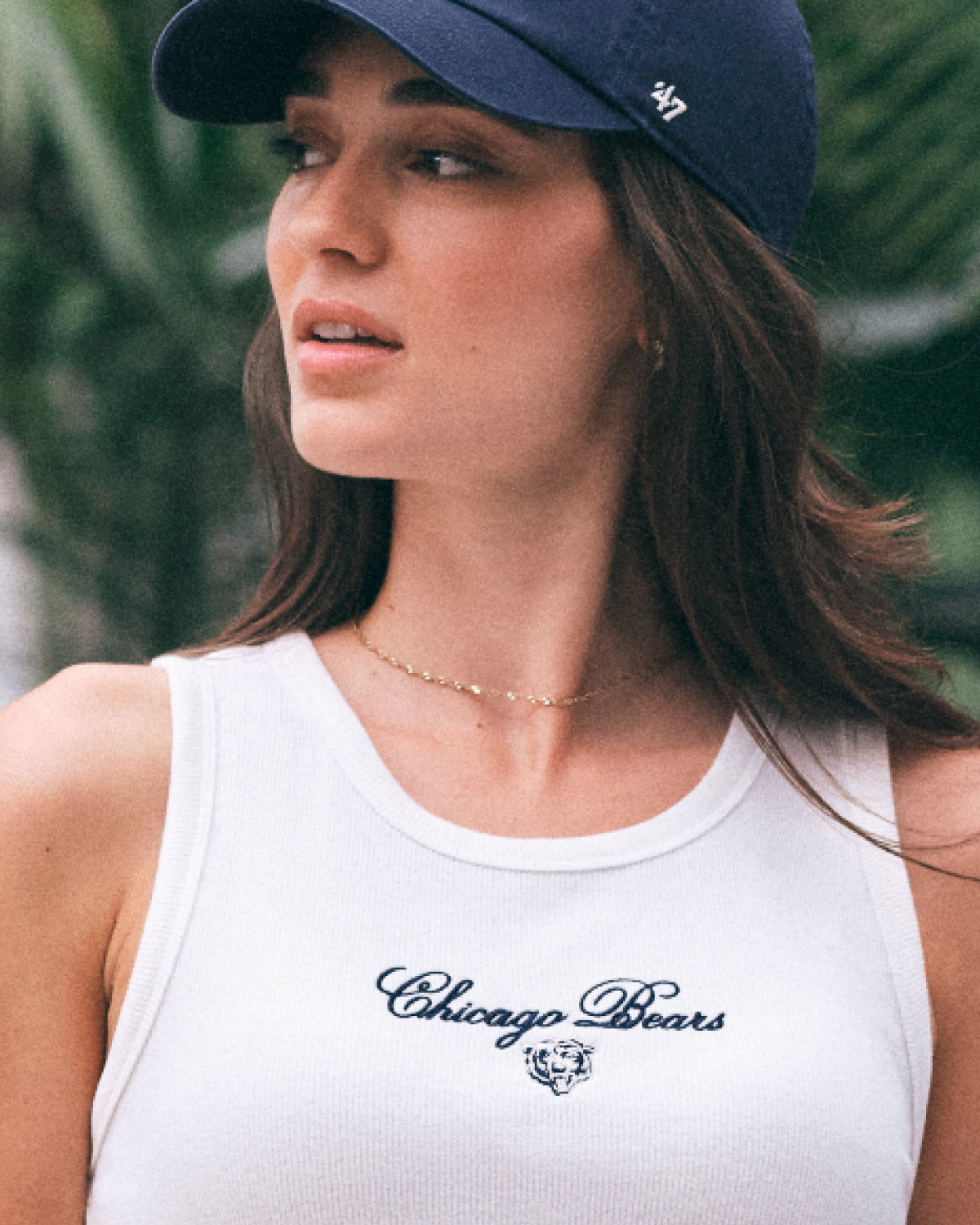 CHICAGO BEARS SCRIPT '47 BABY RIB TANK WOMENS