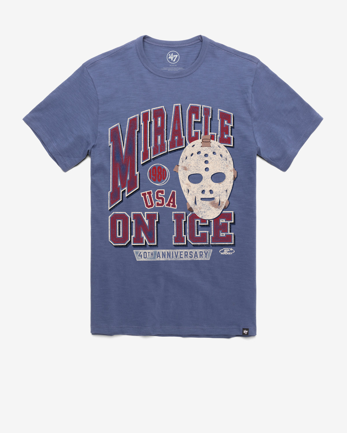 USA HOCKEY MIRACLE ON ICE MASK '47 SCRUM TEE