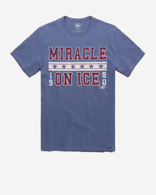 USA HOCKEY MIRACLE ON ICE BLUE '47 SCRUM TEE