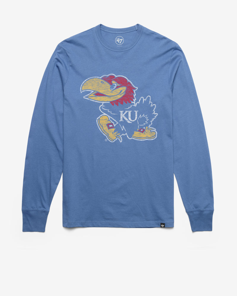Kansas Jayhawks Premier '47 Franklin Long Sleeve T-Shirt in Cadet Blue | Size Small
