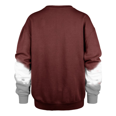 OKLAHOMA SOONERS SLEEVE DYE '47 BOYFRIEND CREW WOMENS