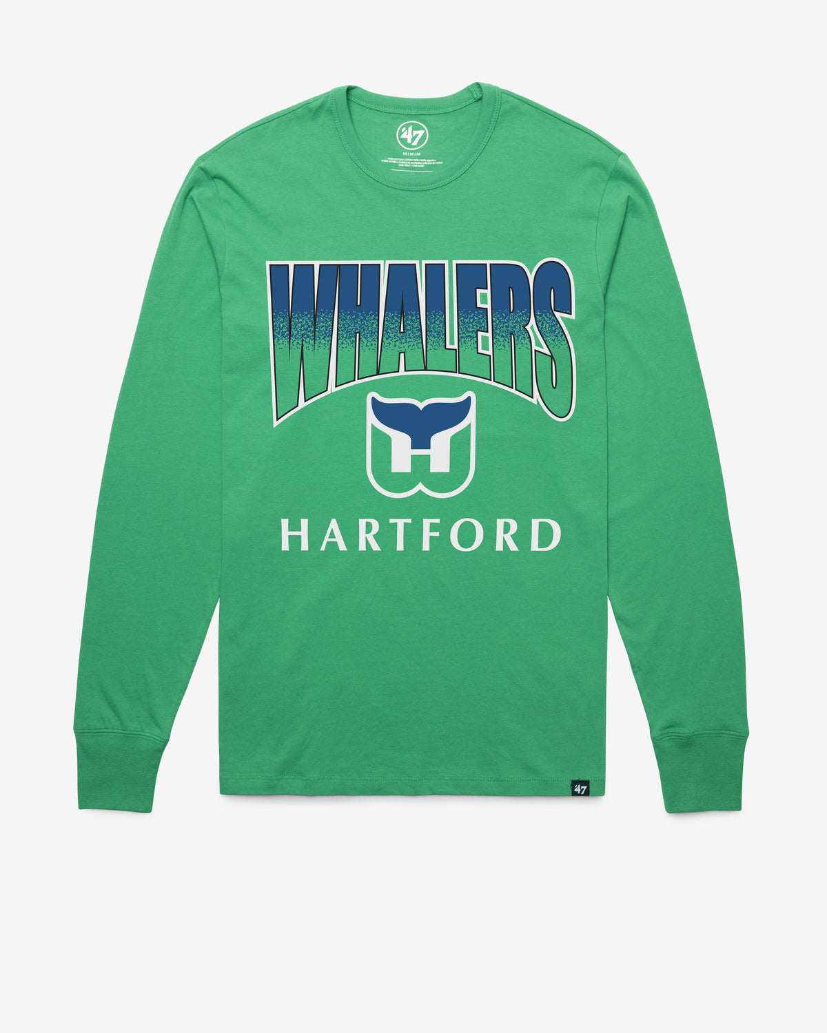 HARTFORD WHALERS VINTAGE SWEEP DOWN '47 FRANKLIN LONG SLEEVE TEE