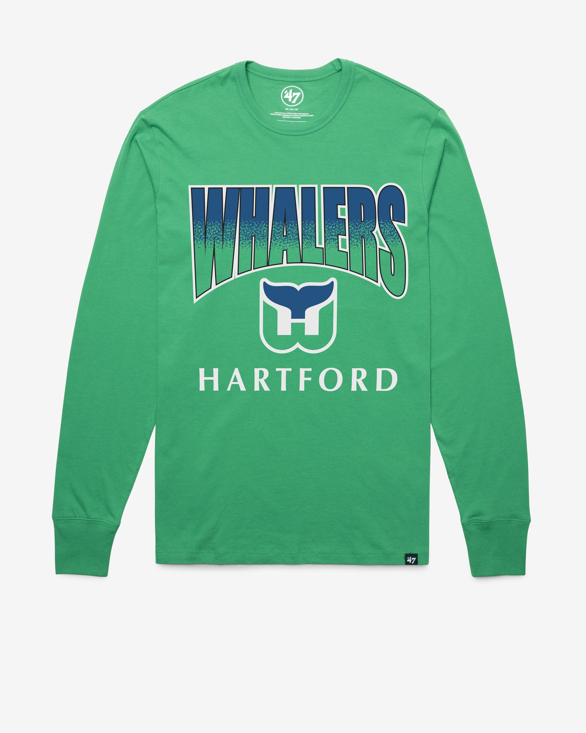 HARTFORD WHALERS VINTAGE SWEEP DOWN '47 FRANKLIN LONG SLEEVE TEE