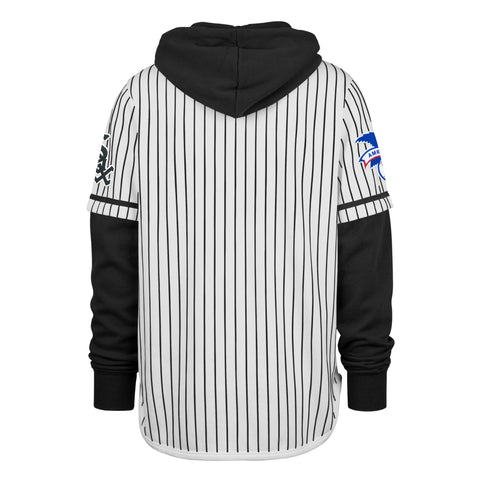 CHICAGO WHITE SOX PINSTRIPE DOUBLE HEADER '47 SHORTSTOP PULLOVER HOOD