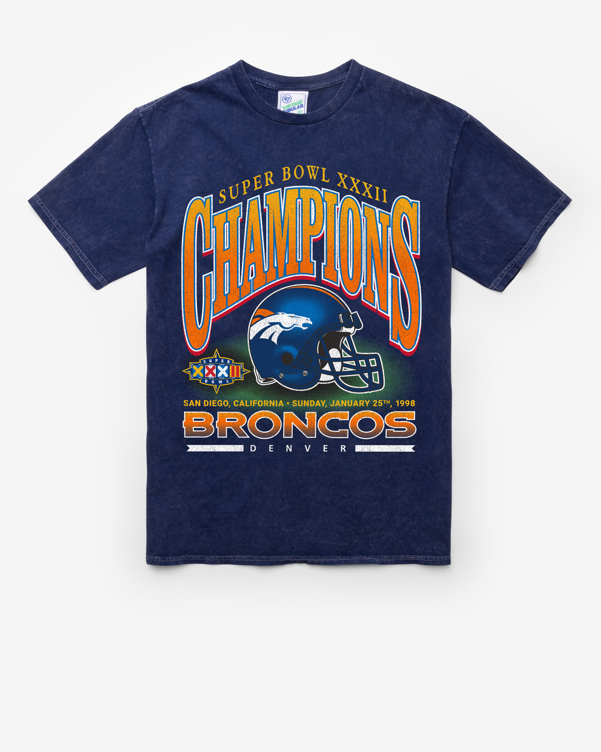 DENVER BRONCOS SUPER BOWL GRIDIRON LOCKER '47 VINTAGE TUBULAR TEE