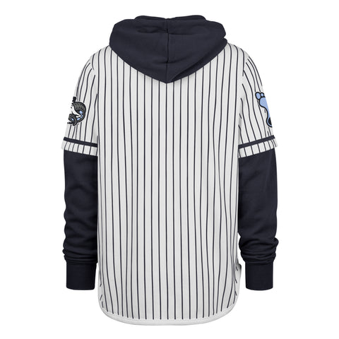 NORTH CAROLINA TAR HEELS UNC PINSTRIPE '47 SHORTSTOP PULLOVER HOOD