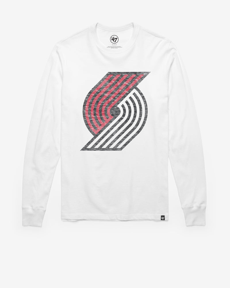 Portland Trail Blazers Premier '47 Franklin Long Sleeve T-Shirt in White Wash | Size XL
