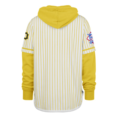 PITTSBURGH PIRATES COOPERSTOWN PINSTRIPE DOUBLE HEADER '47 SHORTSTOP PULLOVER HOOD