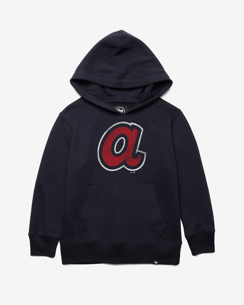 ATLANTA BRAVES DISTRESSED '47 KID'S IMPRINT HEADLNE HOOD