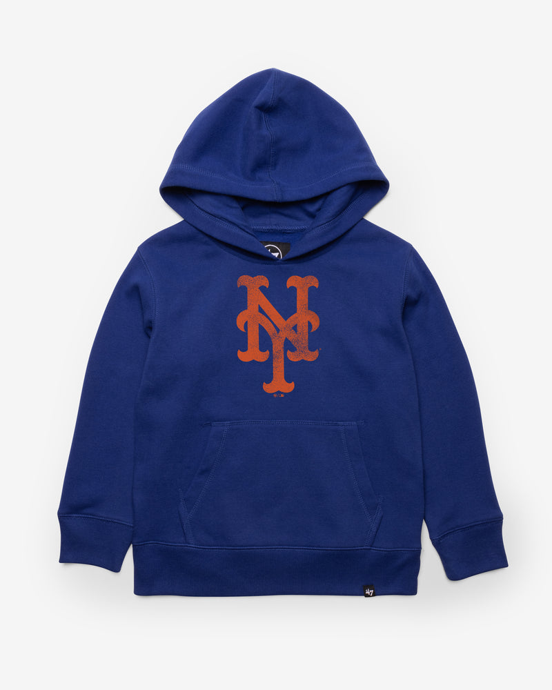 NEW YORK METS DISTRESSED IMPRINT '47 KID'S HEADLINE HOOD