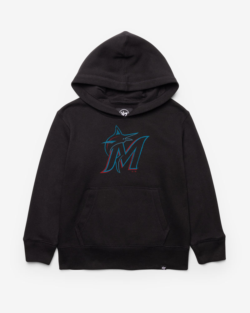 MIAMI MARLINS DISTRESSED IMPRINT '47 KID'S HEADLINE HOOD