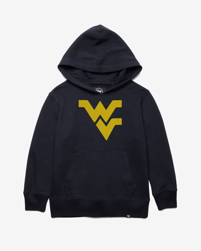 WEST VIRGINIA MOUNTAINEERS DISTRESSED IMPRINT '47 KID'S HEADLINE HOOD