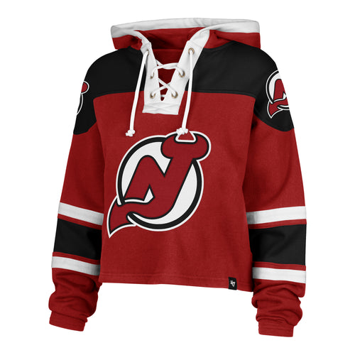 NEW JERSEY DEVILS CROPPED SUPERIOR '47 LACER HOOD WOMENS