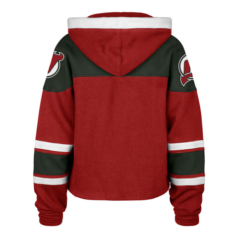 NEW JERSEY DEVILS VINTAGE CROPPED SUPERIOR '47 LACER HOOD WOMENS