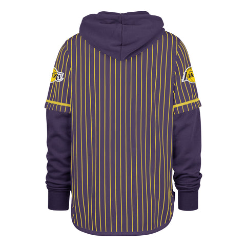 LOS ANGELES LAKERS PINSTRIPE '47 SHORTSTOP PULLOVER HOOD