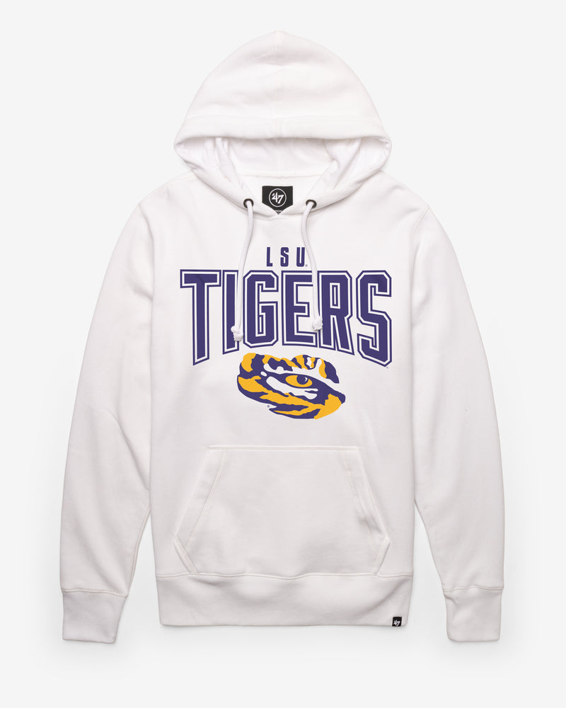 Louisiana State Tigers LSU Team Elements Arch '47 Headline Hoodie in White Wash | Size Large