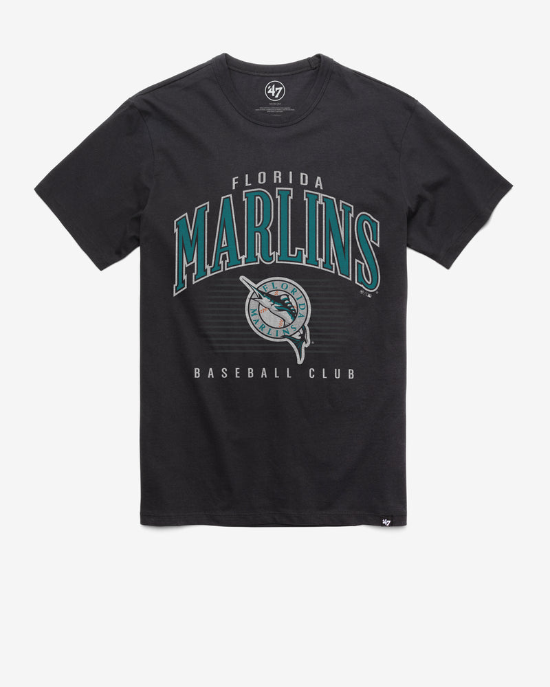 Miami Marlins Cooperstown Double Header '47 Franklin T-Shirt in Flint Black | Size Small