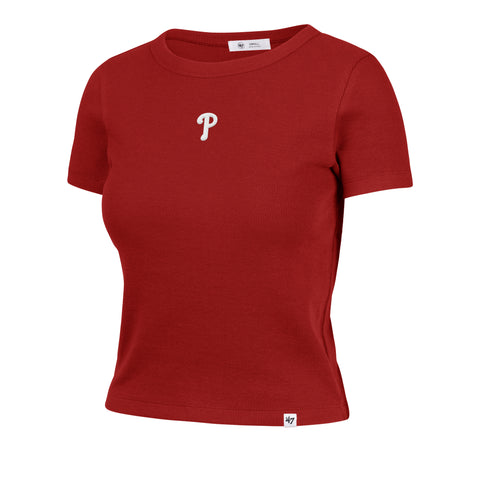 PHILADELPHIA PHILLIES MICRO EMB '47 BABY RIB TEE WOMENS