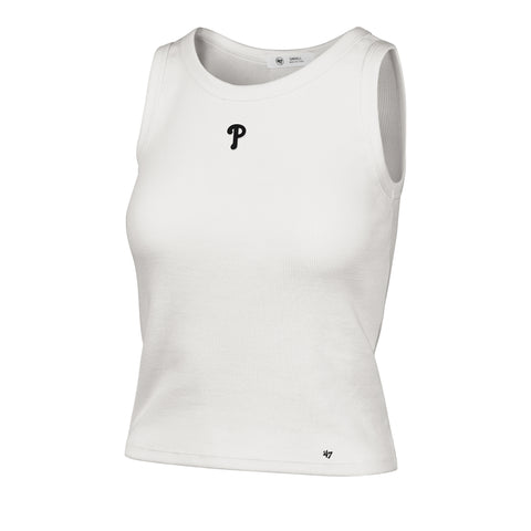 PHILADELPHIA PHILLIES MICRO EMB '47 BABY RIB TANK WOMENS
