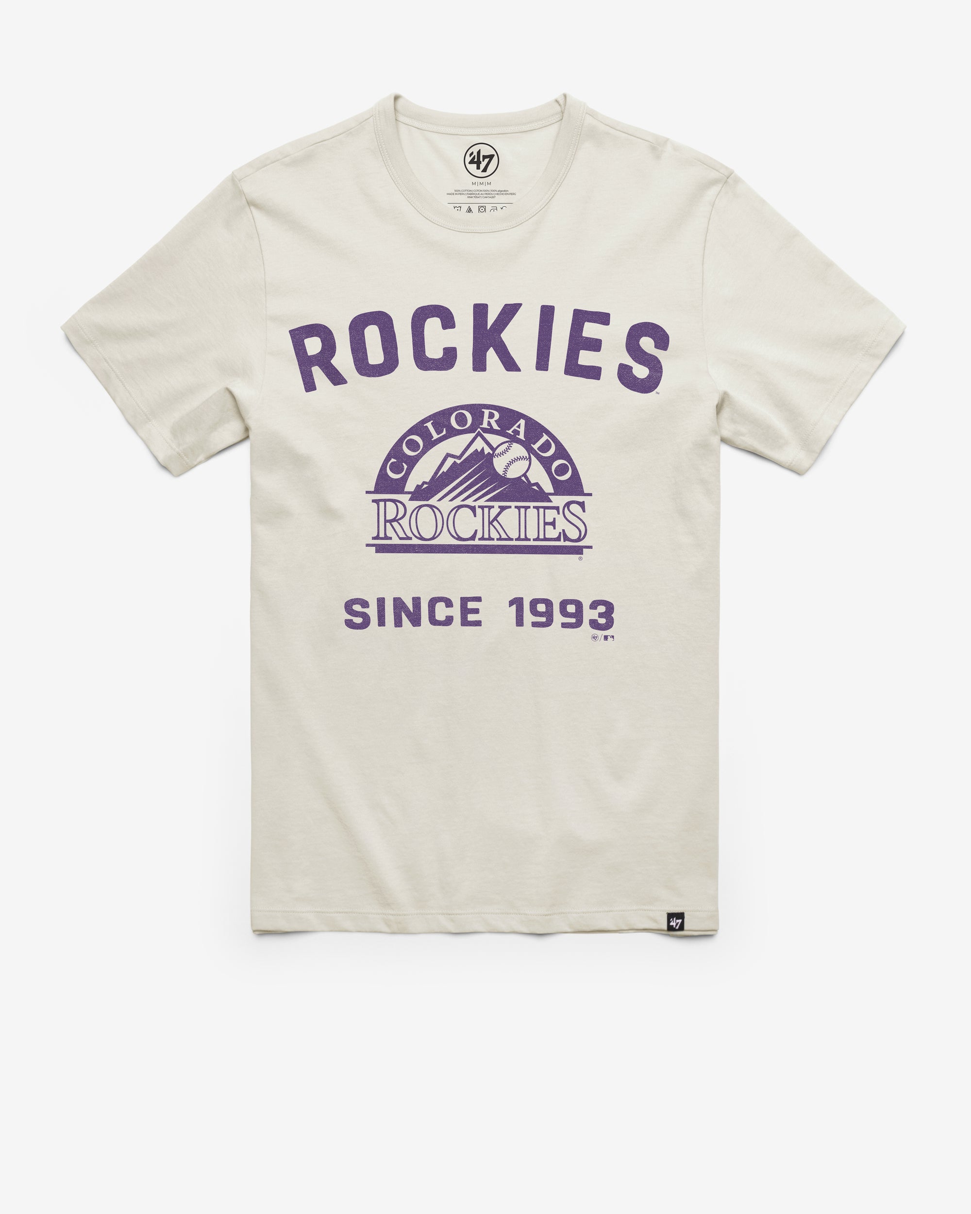COLORADO ROCKIES COOPERSTOWN DUSTER '47 FRANKLIN TEE