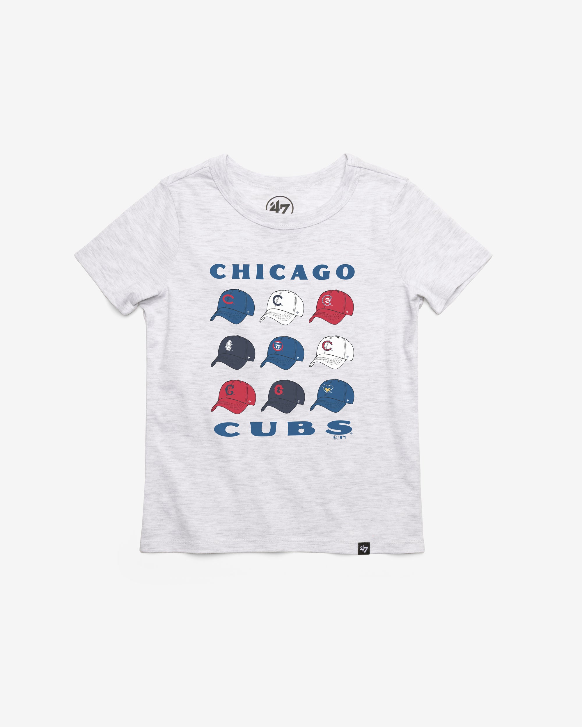 CHICAGO CUBS COOPERSTOWN CAP OFF '47 KID'S FRANKLIN TEE