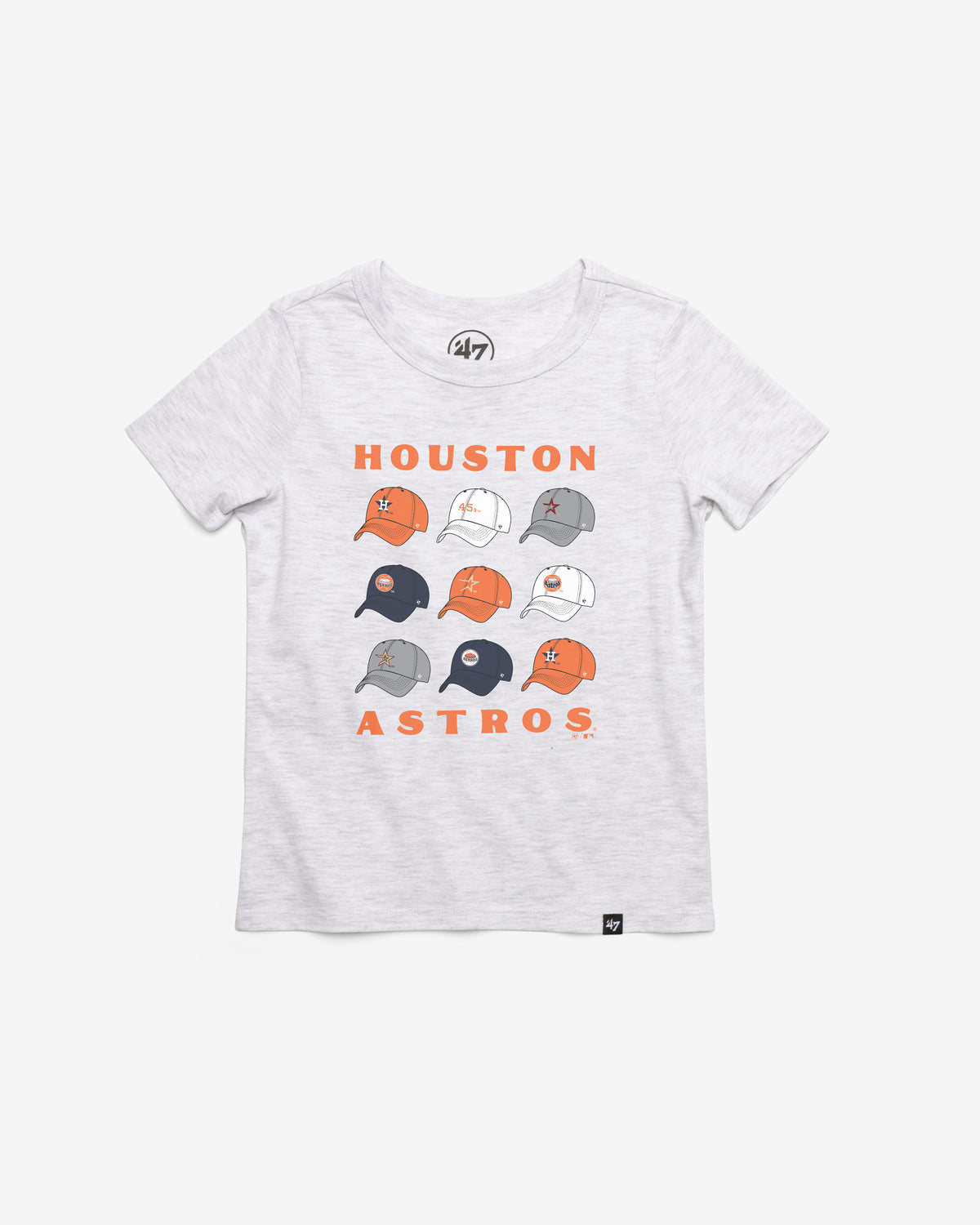 HOUSTON ASTROS COOPERSTOWN CAP OFF '47 KID'S FRANKLIN TEE