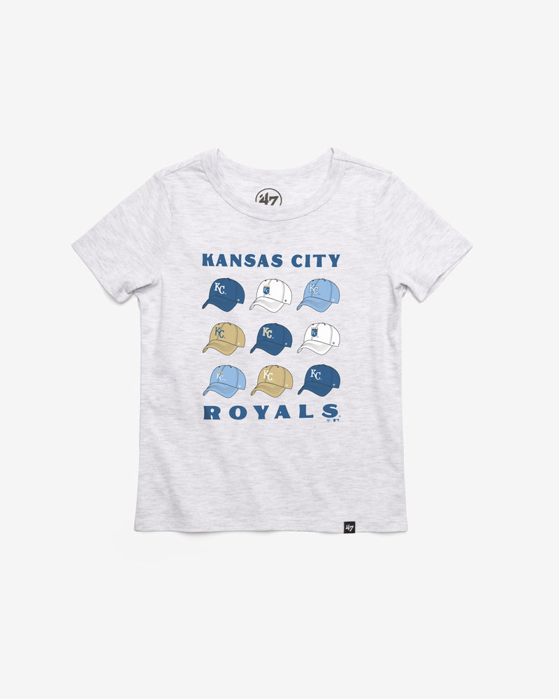 KANSAS CITY ROYALS COOPERSTOWN CAP OFF '47 KID'S FRANKLIN TEE