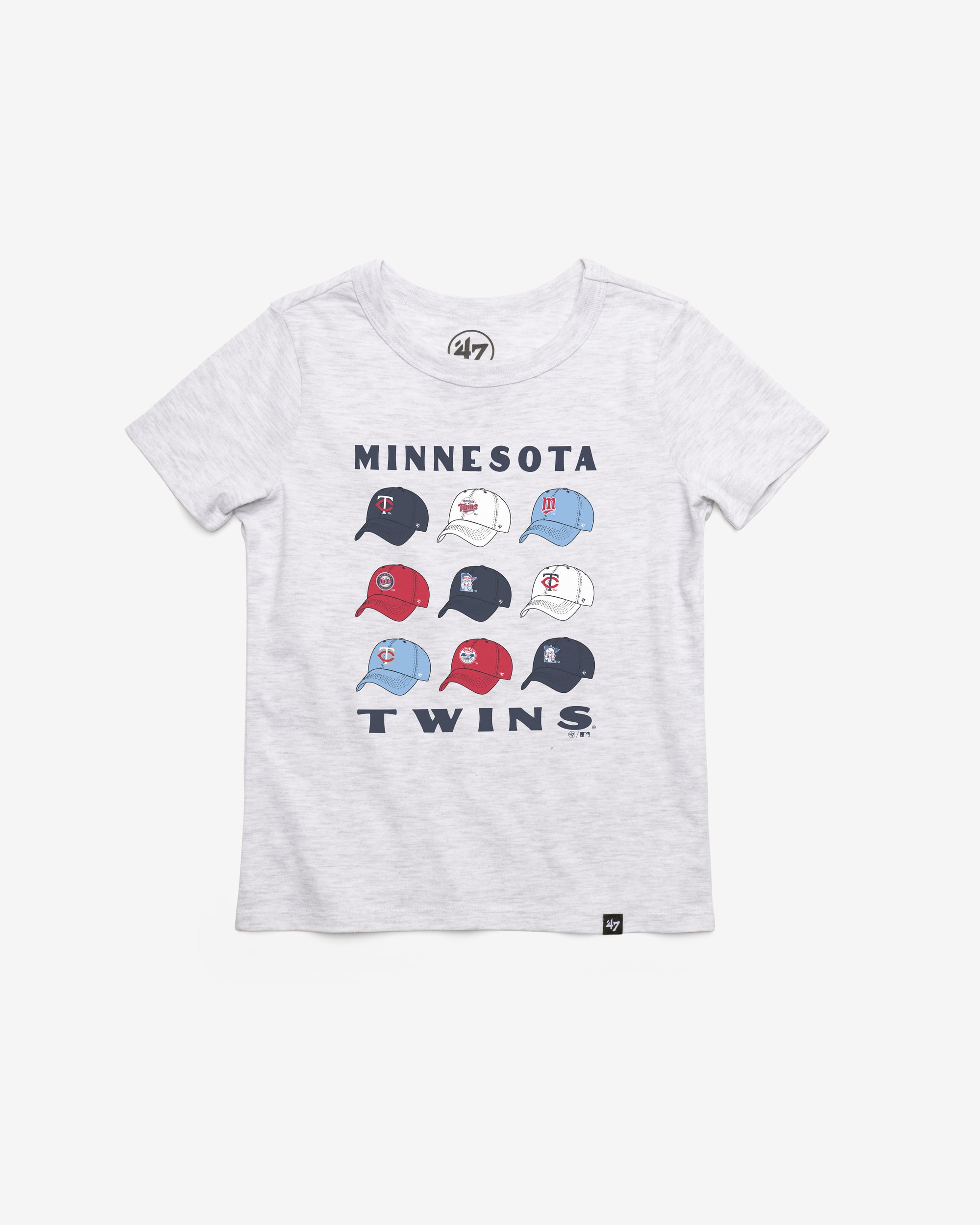 MINNESOTA TWINS COOPERSTOWN CAP OFF '47 KID'S FRANKLIN TEE