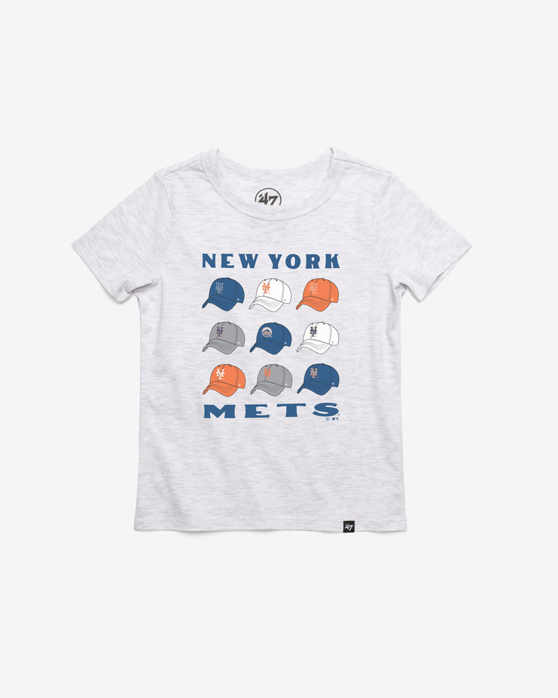NEW YORK METS COOPERSTOWN CAP OFF '47 KID'S FRANKLIN TEE
