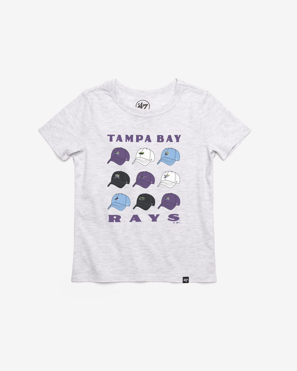 TAMPA BAY RAYS COOPERSTOWN CAP OFF '47 KID'S FRANKLIN TEE