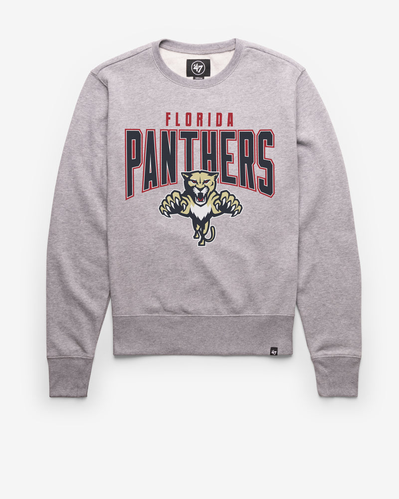 Florida Panthers Team Elements Arch '47 Headline Crew Sweatshirt in Slate Grey | Size Medium