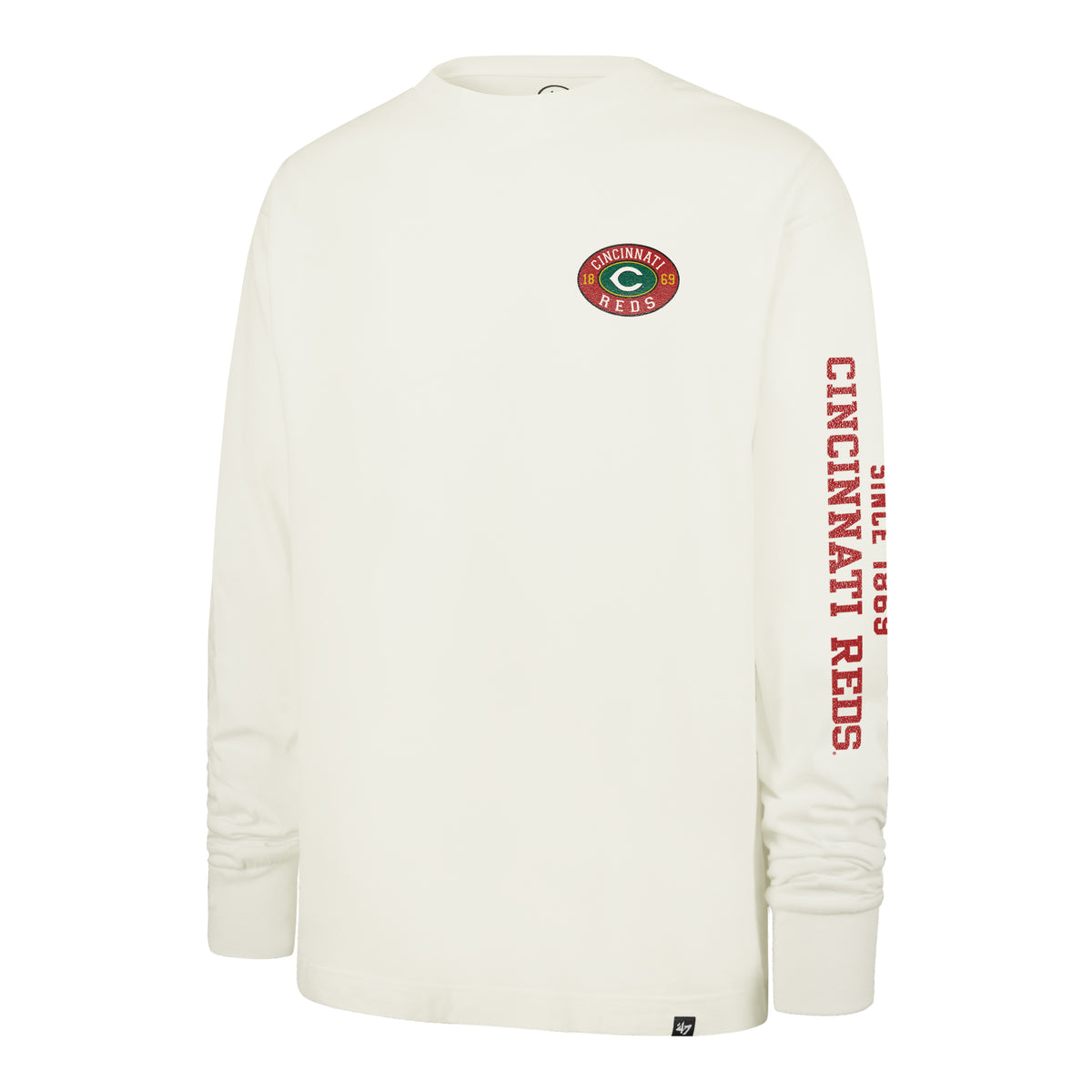 CINCINNATI REDS TIDE SWEEP MONTAUK '47 FOUNDATION LONG SLEEVE TEE
