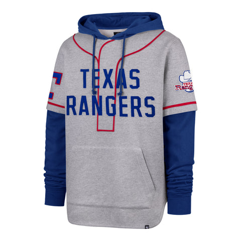 TEXAS RANGERS COOPERSTOWN GAME FELT FIFTIES '47 SHORTSTOP PULLOVER HOOD