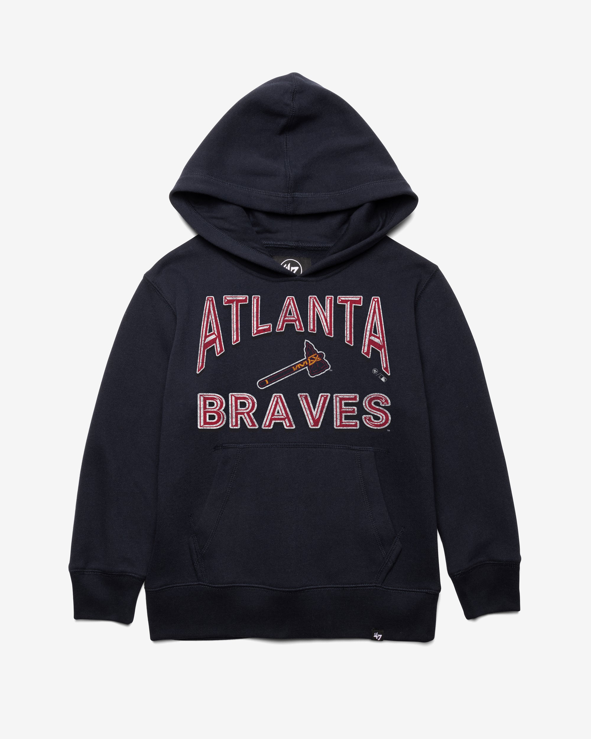 ATLANTA BRAVES FAN OUT '47 KID'S HEADLINE HOOD