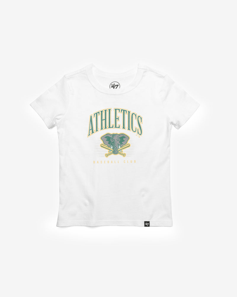 ATHLETICS COOPERSTOWN DOUBLE HEADER '47 KID'S FRANKLIN TEE