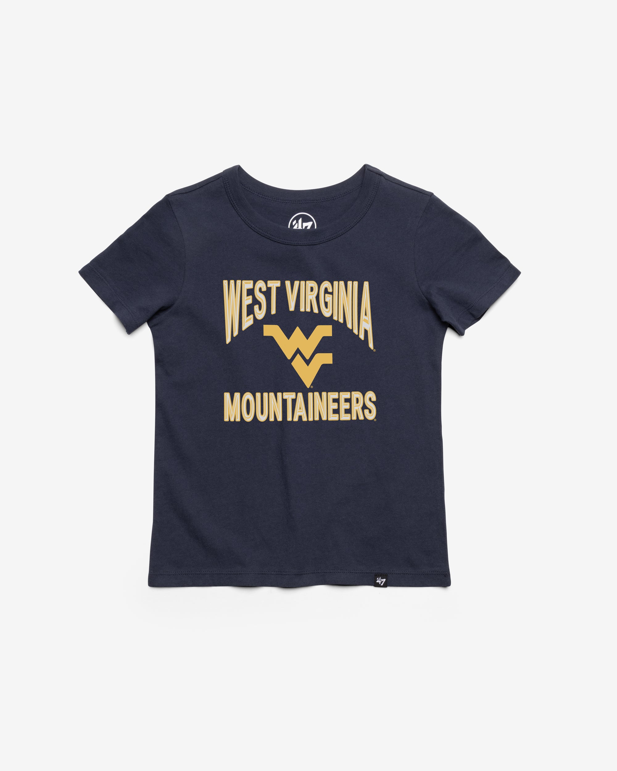WEST VIRGINIA MOUNTAINEERS FAN OUT '47 KID'S FRANKLIN TEE