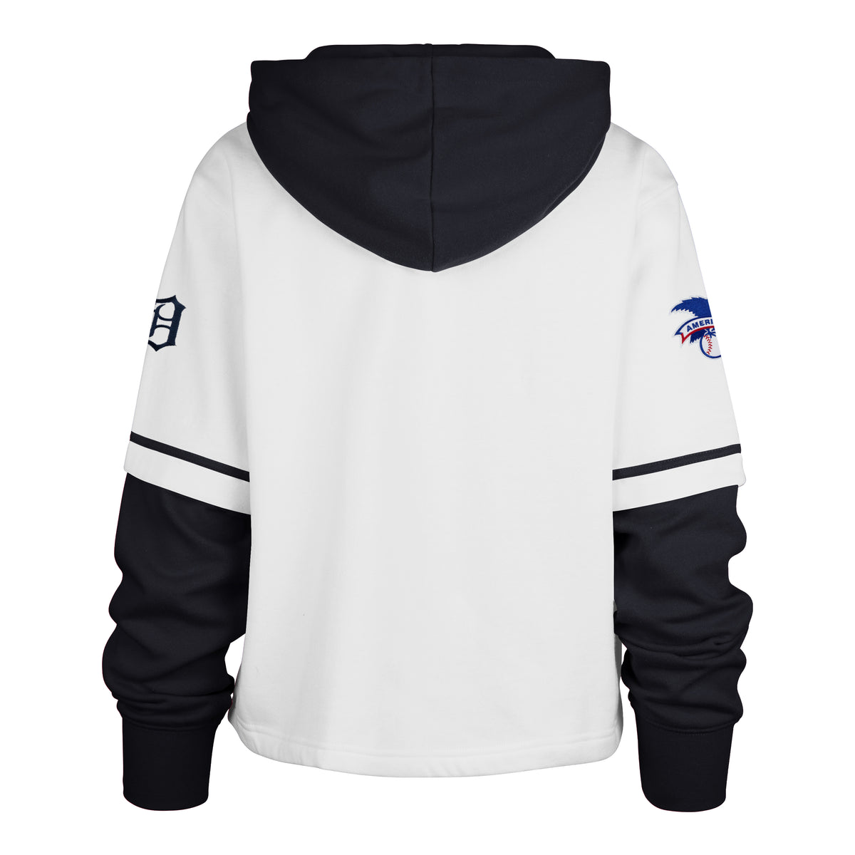 DETROIT TIGERS TRIFECTA CROPPED '47 SHORTSTOP PULLOVER HOOD WOMENS