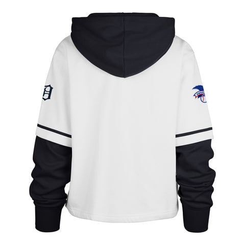 DETROIT TIGERS TRIFECTA CROPPED '47 SHORTSTOP PULLOVER HOOD WOMENS