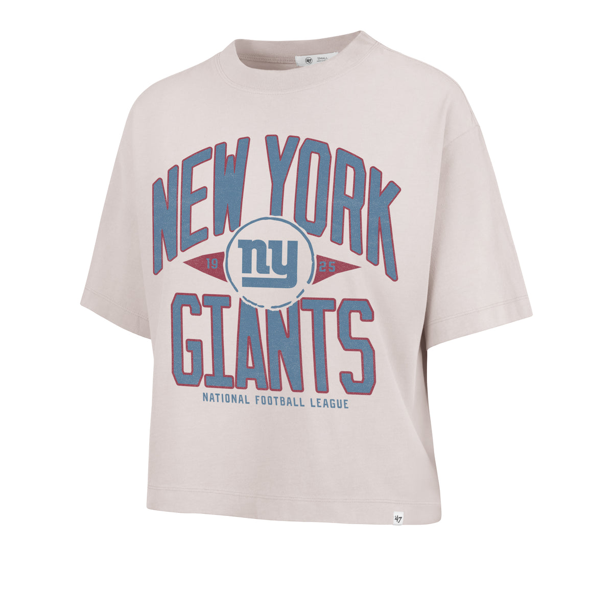 NEW YORK GIANTS WINDTHROW '47 RAVINE CROP TEE WOMENS