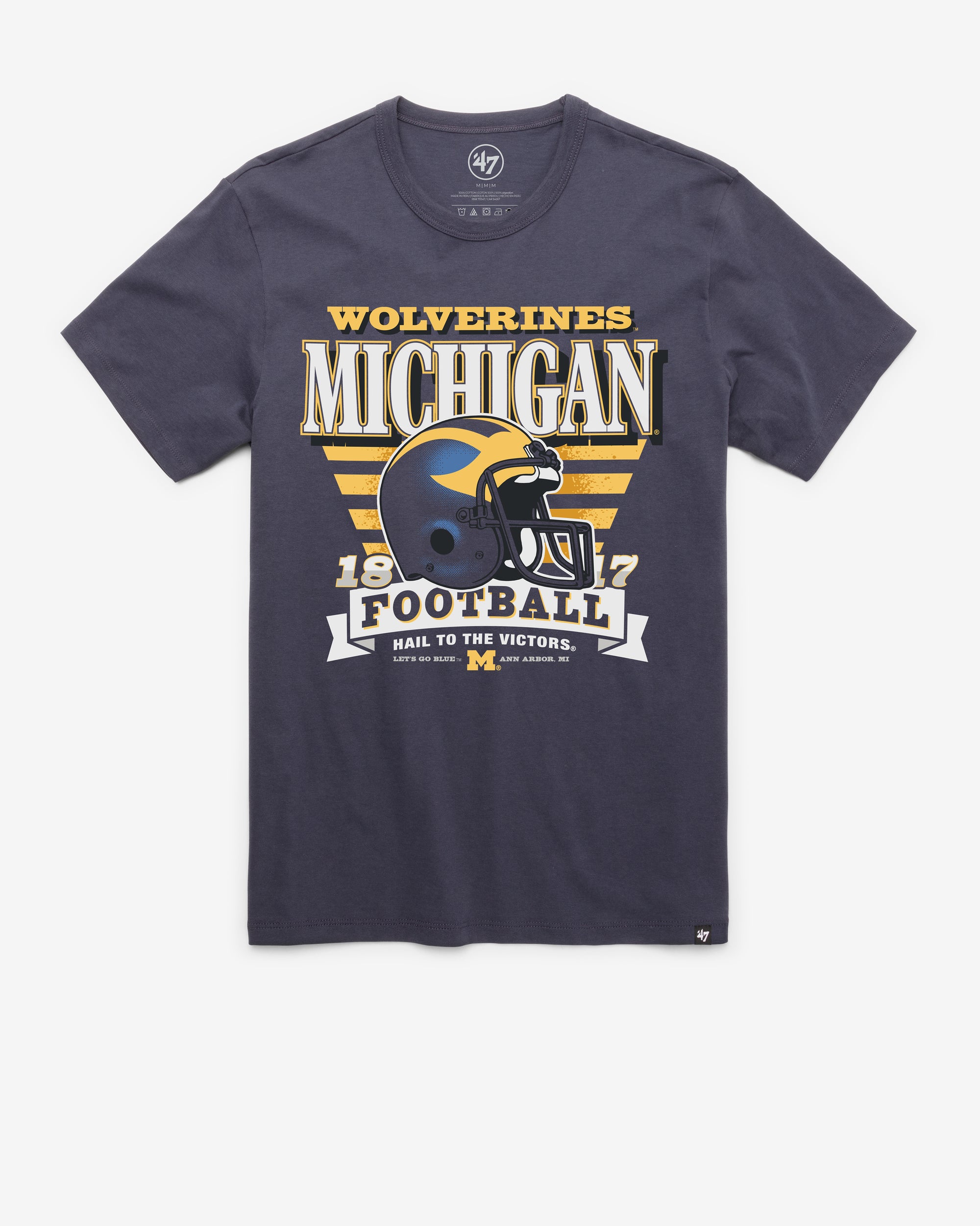 MICHIGAN WOLVERINES STRIPE SPLASH '47 FRANKLIN TEE