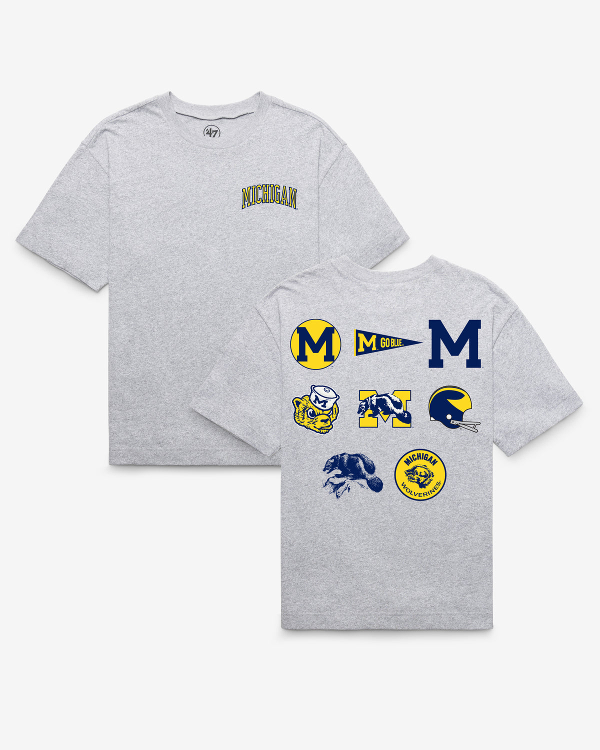 MICHIGAN WOLVERINES VINTAGE HISTORY LOCK '47 FOUNDATION TEE