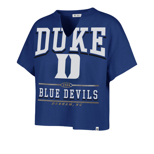 DUKE BLUE DEVILS ELATION '47 OVERSIZED NOTCH NECK TEE WOMENS