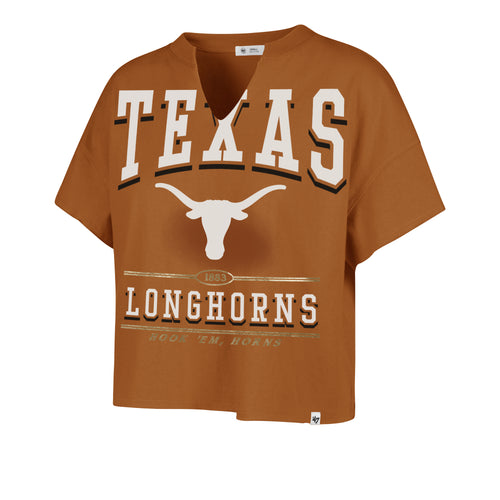 TEXAS LONGHORNS ELATION '47 OVERSIZED NOTCH NECK TEE WOMENS