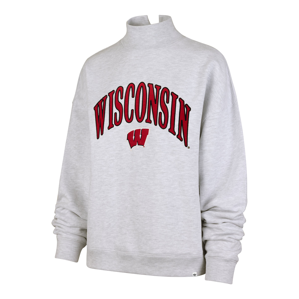 WISCONSIN BADGERS VANTAGE '47 MOCK NECK PULLOVER WOMENS