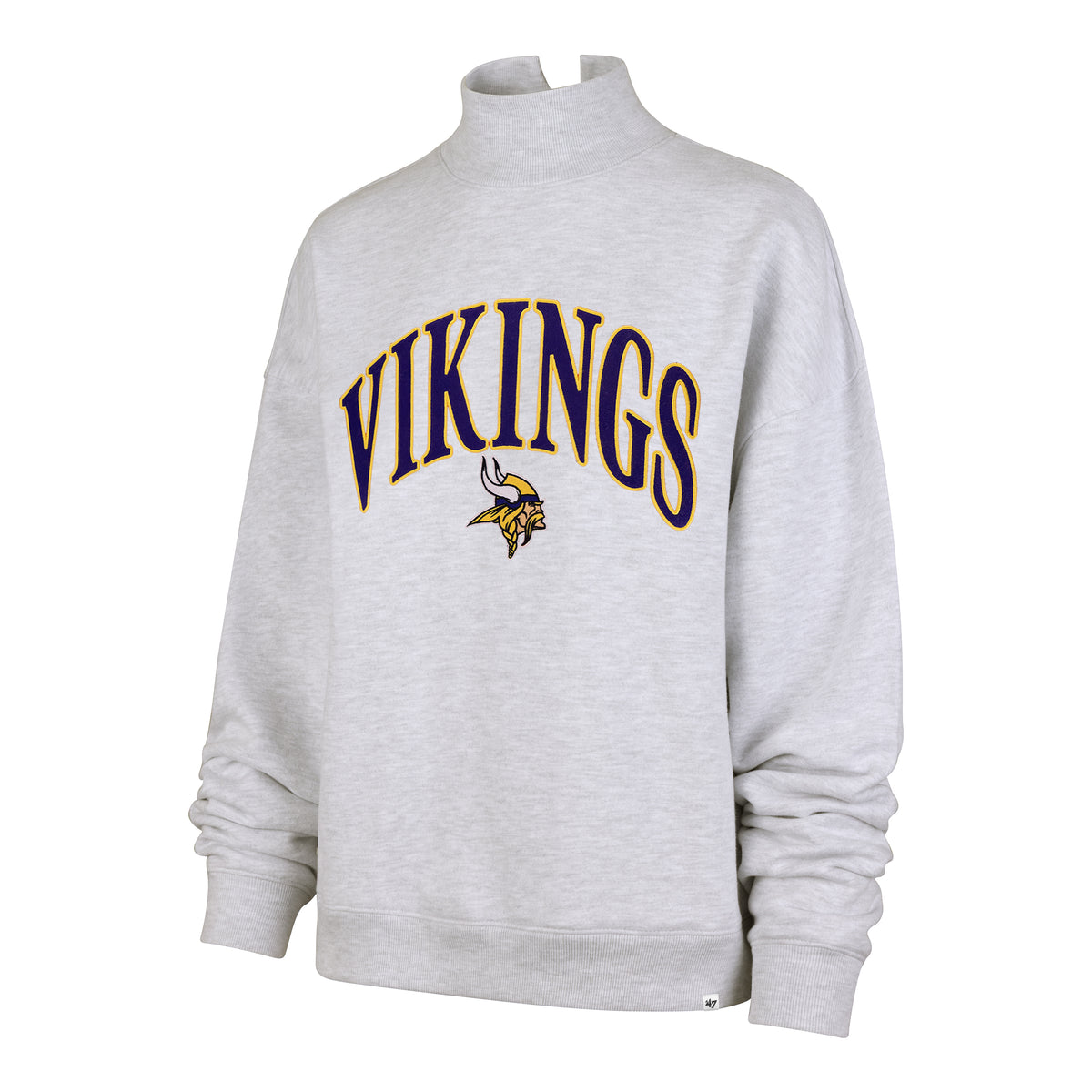 MINNESOTA VIKINGS VANTAGE '47 MOCK NECK PULLOVER WOMENS